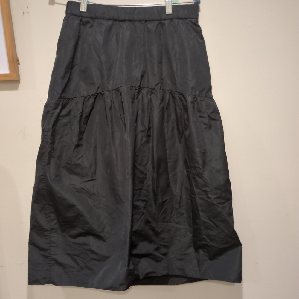 Aritzia Wilfred Black Tiered Maxi Skirt